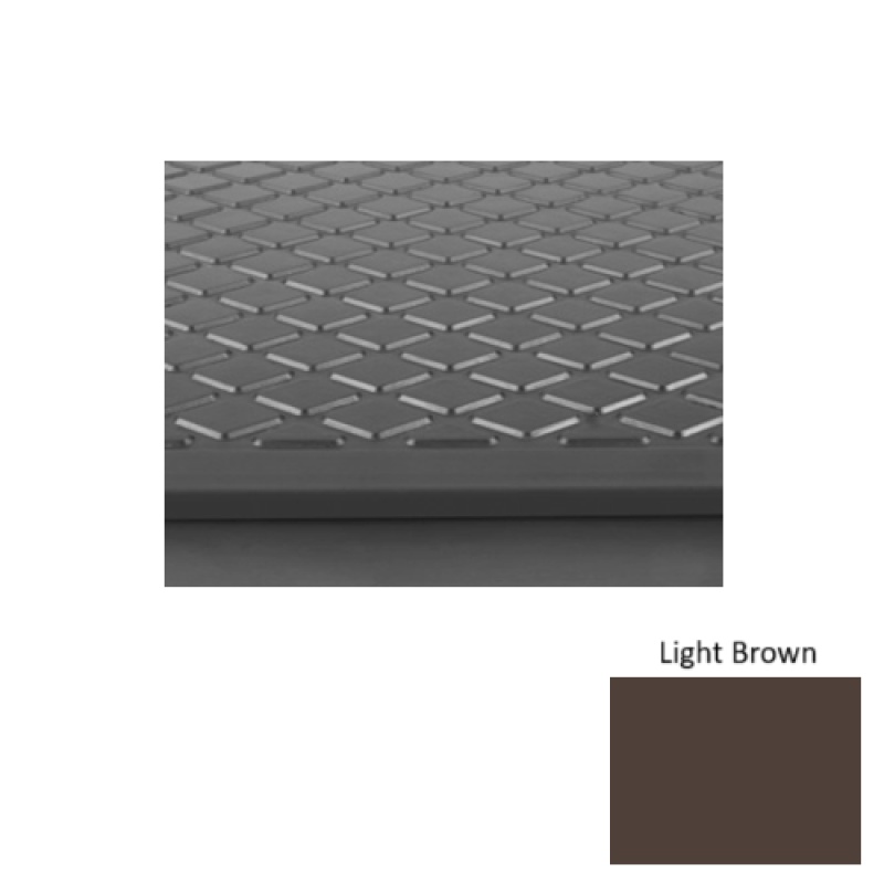 Solid 31 Light Brown Diamond Rubber (Rd) Stair Tread - Textured
