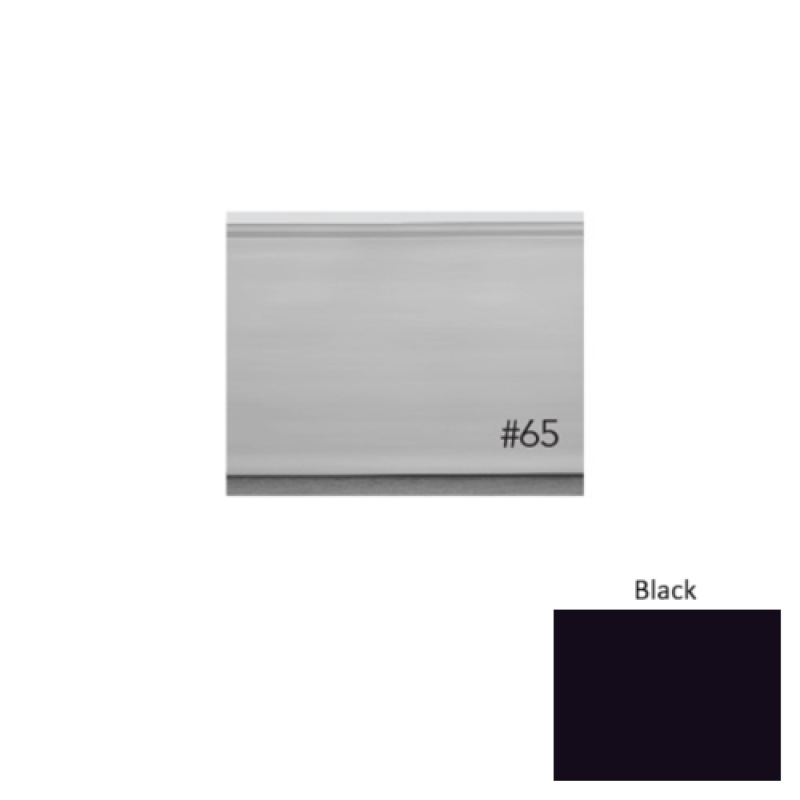 Pinnacle Plus #65 Vertical Black Rubber Wall Base - 4 5/8" X 8 Ft