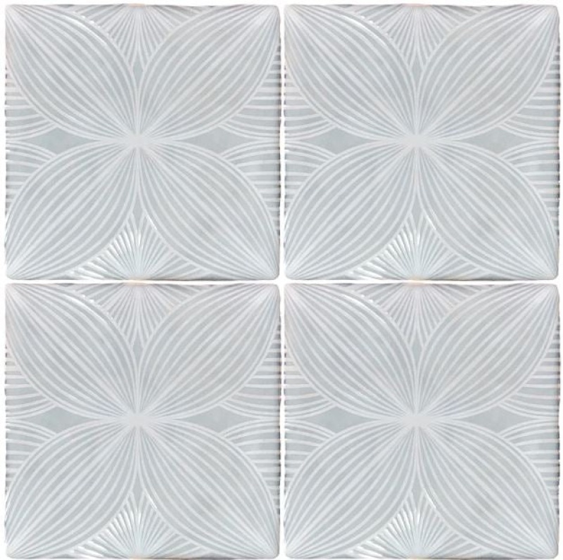 Melody Eme Ash Audrey Decor Ceramic Tile - Glossy - 5" X 5"