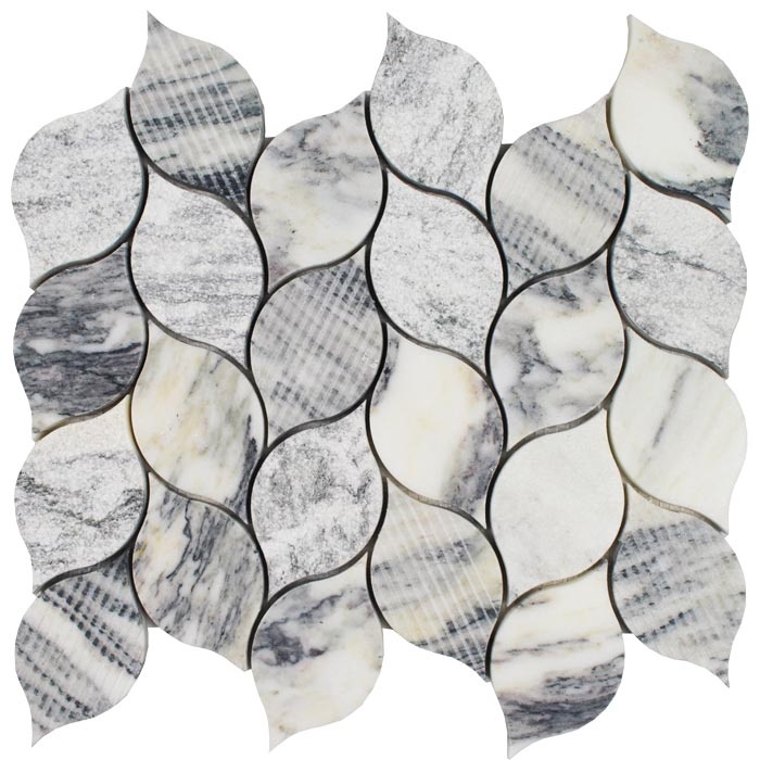 Metropolitan Contempo Oasis Deco Natural Stone Mosaic - Leaf - Multi Finish