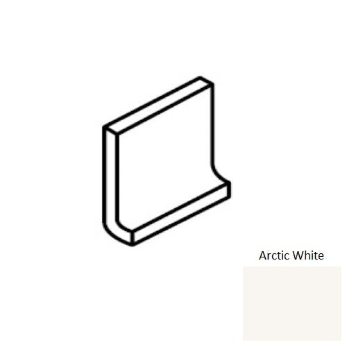 Arctic White Ceramic Flat Top Cove Base