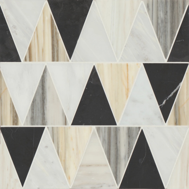 Modni Warm Blend Marble Mosaic - Beckett - Honed