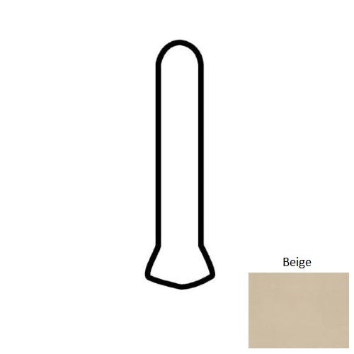 Neoconcrete Beige Ceramic Floor & Wall Trim - 1" X 6" Cove Base Outcorner - Matte