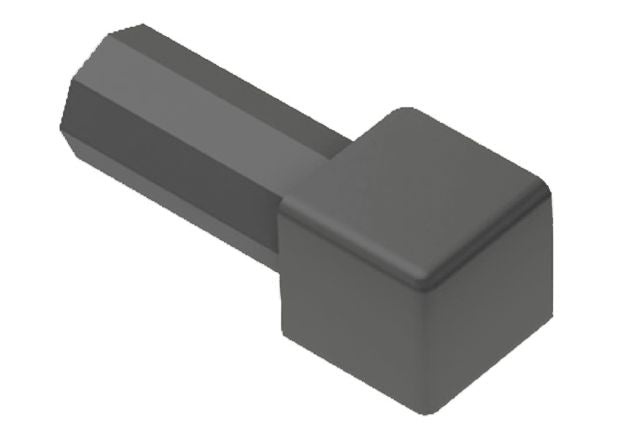 Quadec 90 Degree Outside Corner Plastic Pvc Tile Edging Trim - Grey