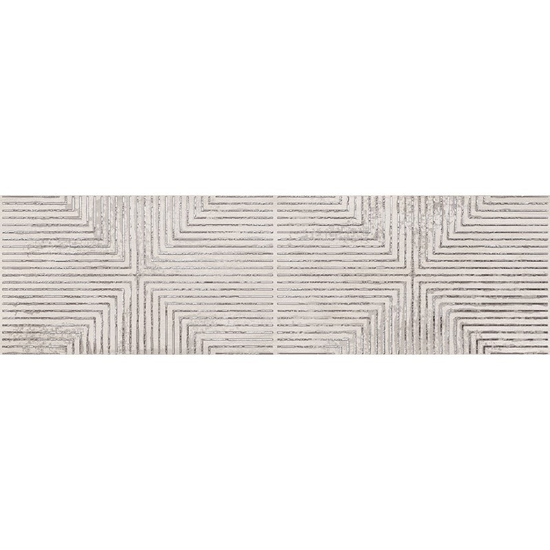 Atlantis White Deco Ceramic Tile - Matte - 11.4" X 39.4"