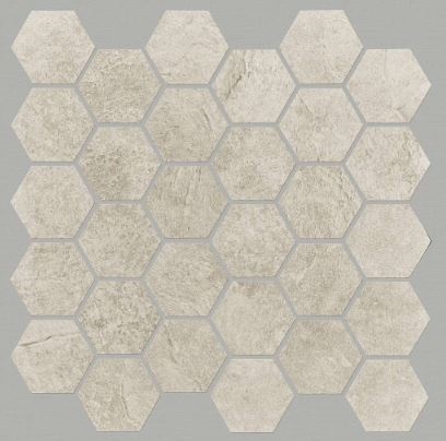 Crown Beige Porcelain Mosaic - Hexagon - Light Textured