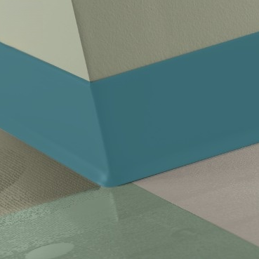 Johnsonite Dream Teal Vinyl Traditional Wall Base