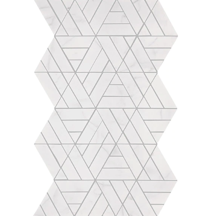 Perfit Mosaix Saran White Natural Stone Mosaic - Trifecta - Polished