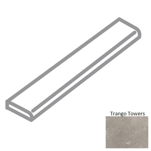 Rock Crystal Trango Towers Porcelain Floor & Wall Trim - 4" X 32" Bullnose