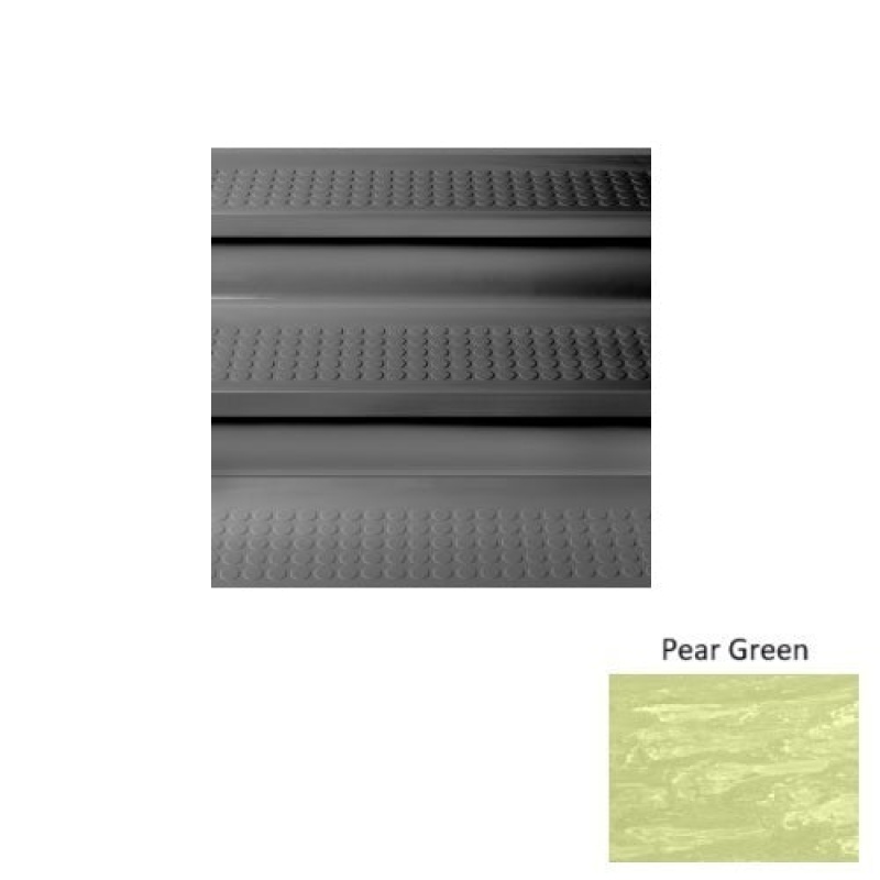 Marbleized 98 Pear Green Vantage Raised Circular Rubber (Sq) Stair Tread - Textured