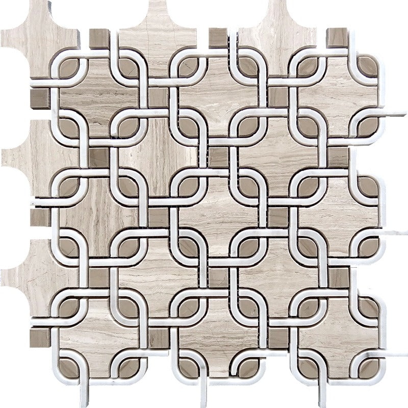 Skalini Line Waterjet Marble Mosaic – Shape 7