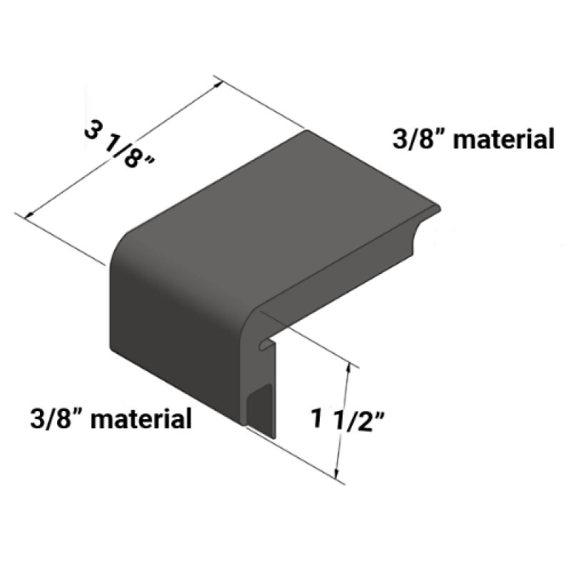 Johnsonite Dark Brown Vinyl Stair Nose Trim