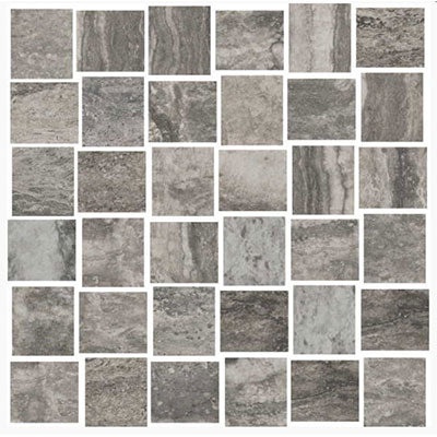 Pietra Tiburtina Moro Intreccio Porcelain Mosaic