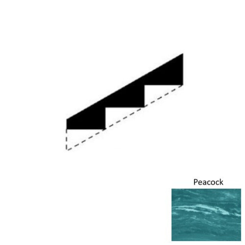 Marbleized Peacock Rubber Stringers - Smooth