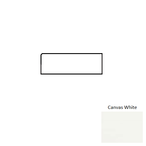 Soho Canvas White Ceramic Wall Trim - 2" X 8" Bullnose