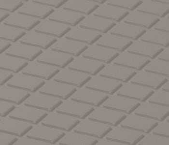 Johnsonite Toast Diamond Solid Color Rubber Tile - Textured - 24" X 24"