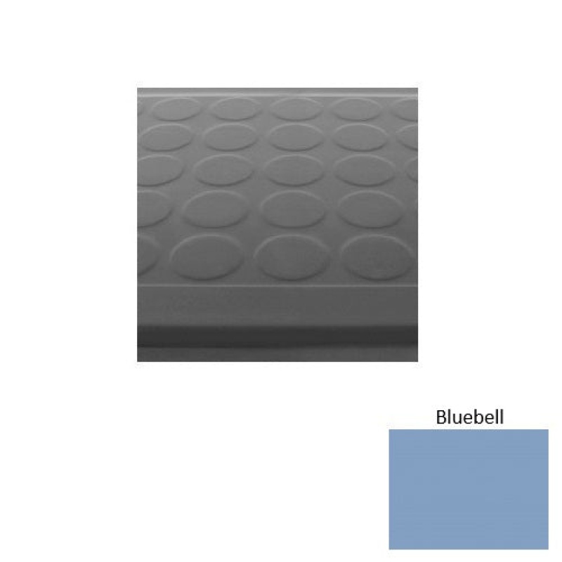 Solid 92 Bluebell Low Profile Raised Circular Rubber (Sq) Stair Tread With Dupont Kevlar - Textured