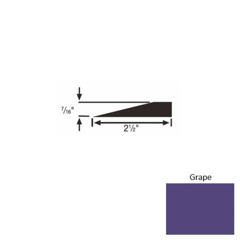 Solid 20 Grape Rubber Transitional Reducer - 2 1/2" X 9 Ft (108") X 7/16"