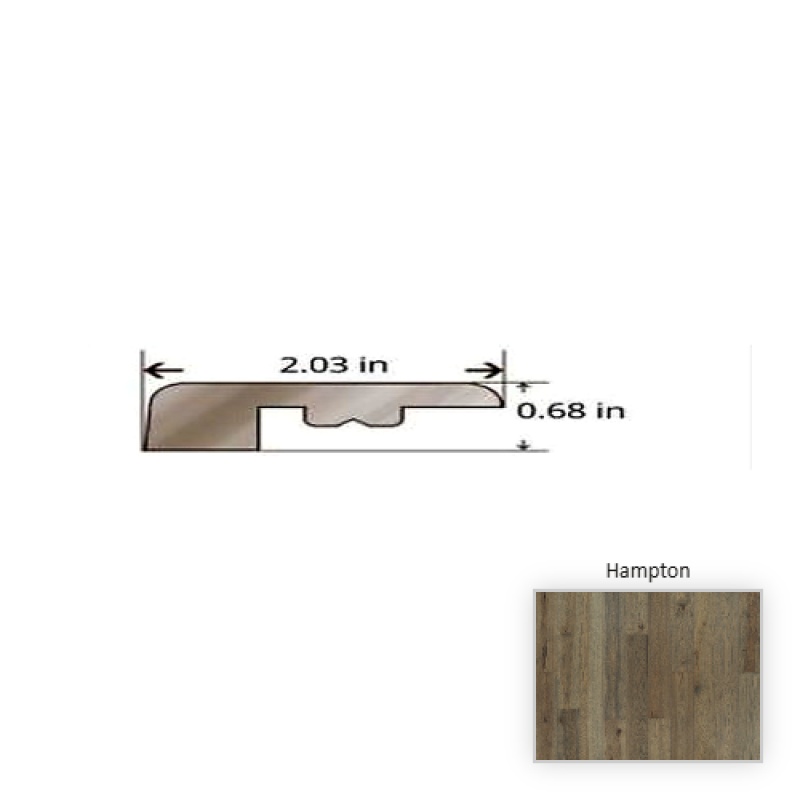 Ventura Hickory Hampton Hardwood Moulding / Trim - 84.25" Threshold - Truemark Glaze Tek