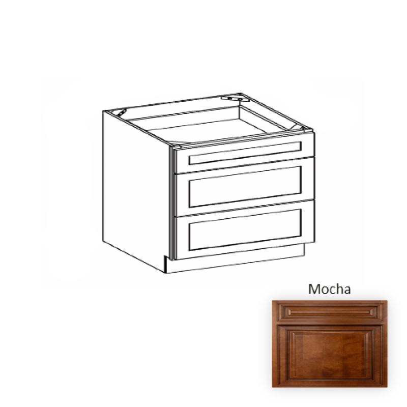 Mocha Wood Bathroom Vanity Drawer Base