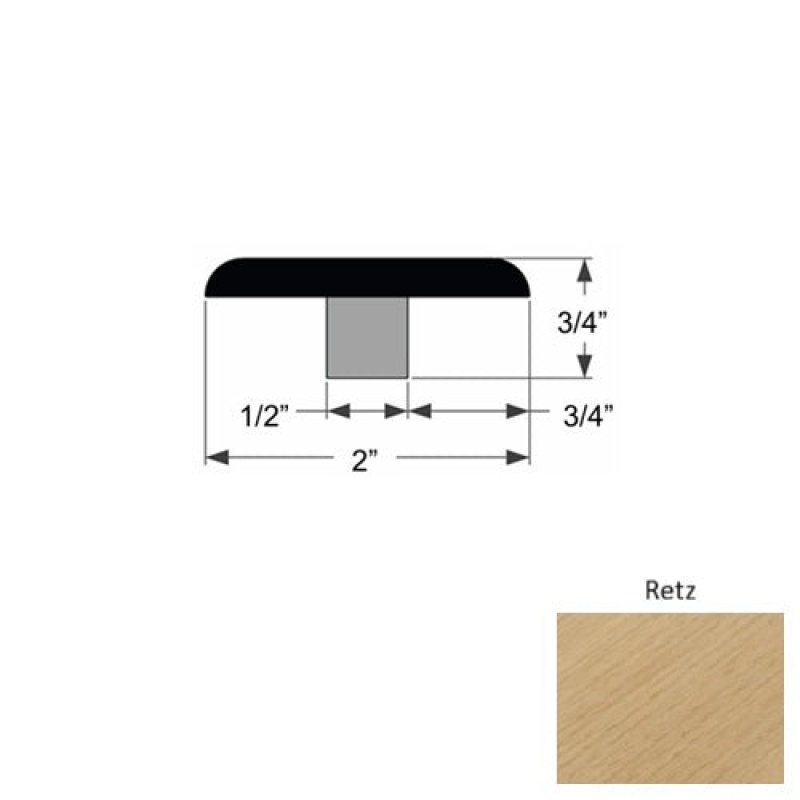 Domaine II Retz 2" x 96 1/2" Flat T Molding