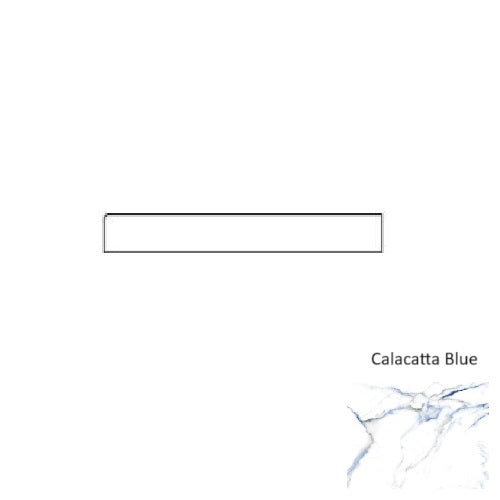Indigo Calacatta Blue Porcelain Bullnose Trim 3" X 24"