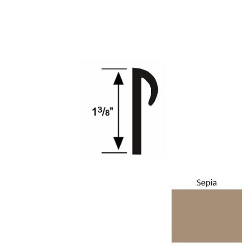 Solid 28 Sepia Rubber Carpet Cove Cap Round