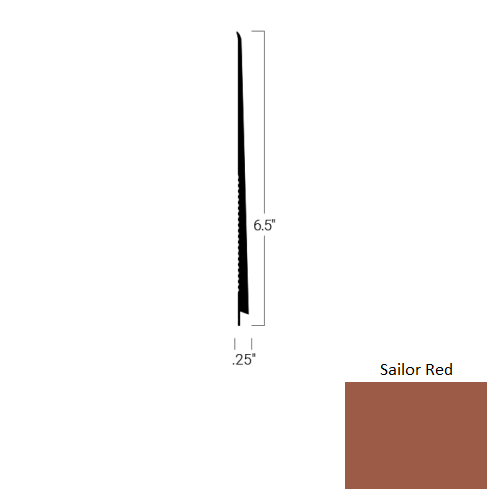 Johnsonite Sailor Red Rubber Tightlock Carpet Base
