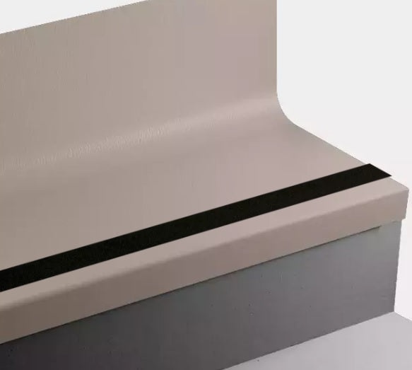Johnsonite Sandalwood Hammered Rubber Stair Tread