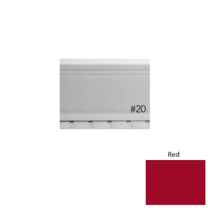 Pinnacle Plus #20 Draft Red Rubber Coil Wall Base, 4" x 120 ft