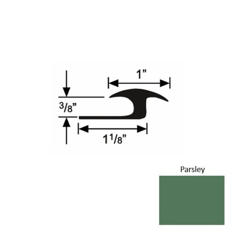 Solid 60 Parsley Rubber Tile / Carpet Joiner