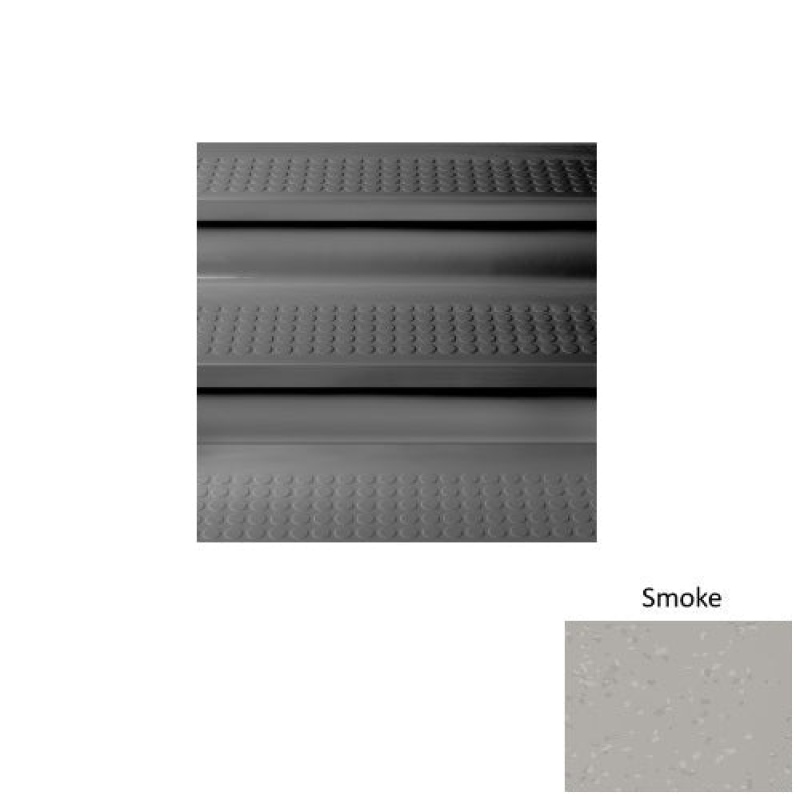 Symmetry 96 Smoke Vantage With Riser Rubber (Sq) With Galley Red Abrasive Strip Stair Tread With Dupont Kevlar - Textured