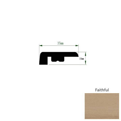 Genesis Authentics Faithful Luxury Vinyl Moulding / Trim - 94" End Cap - Matte