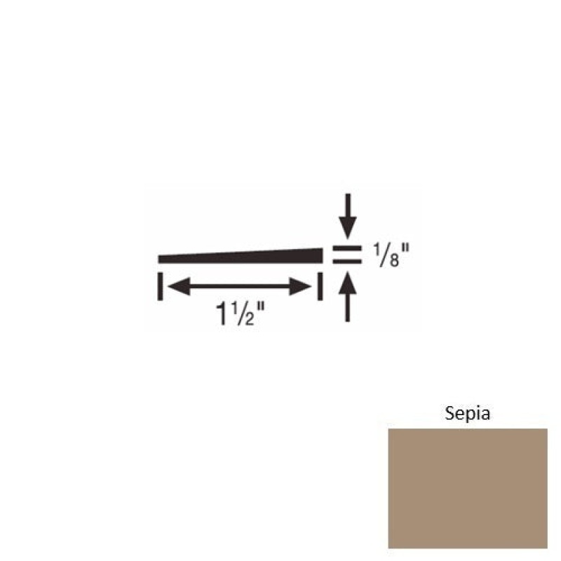 Solid 45 Sepia Rubber Reducer Strip