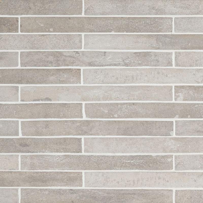 Brickstone Ivory Porcelain Tile - Matte - 2" X 18"