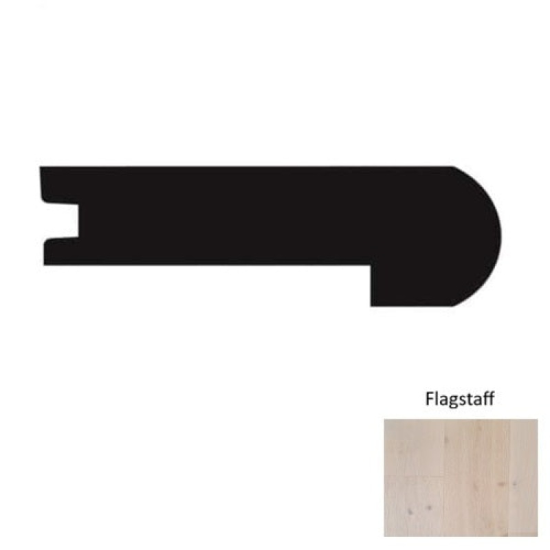 Designer Flagstaff Hardwood Moulding / Trim – 94" Flush Stair Nose, Wire Brushed
