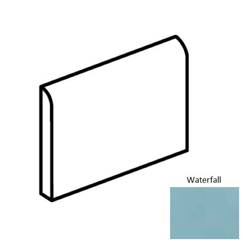 Color Wheel Classic Waterfall Ceramic Bullnose Wall Trim