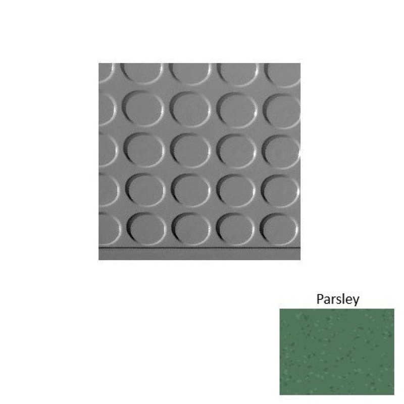 Symmetry 97 Parsley Vantage Raised Circular 15" Depth Rubber (Sq) Stair Tread With Dupont Kevlar - Textured