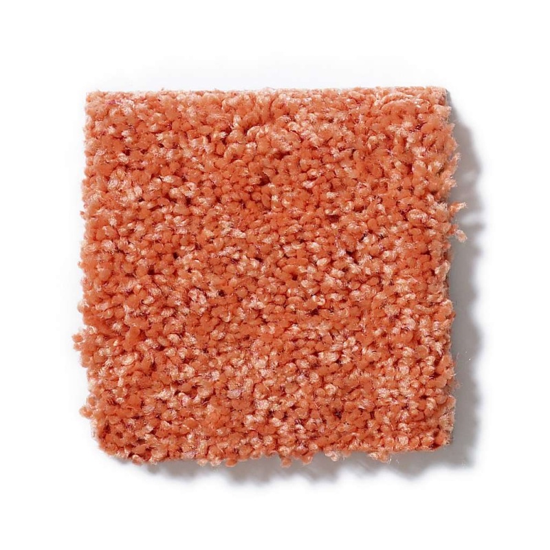 Kid Crossing Tangerine Twist Polyester Carpet - Textured