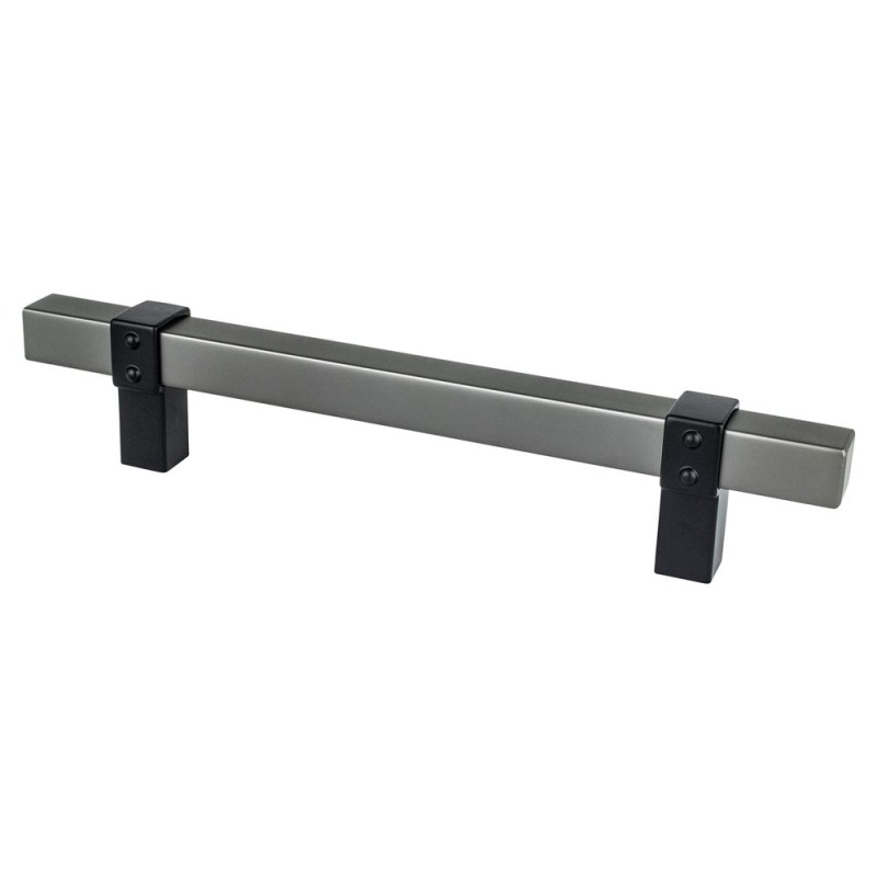 Berenson Rivet Rebel Aluminum Bar Pull - Slate / Matte Black