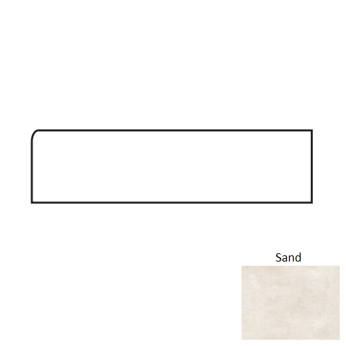 Boston Sand Porcelain Floor Trim - 3" x 24" Bullnose - Matte