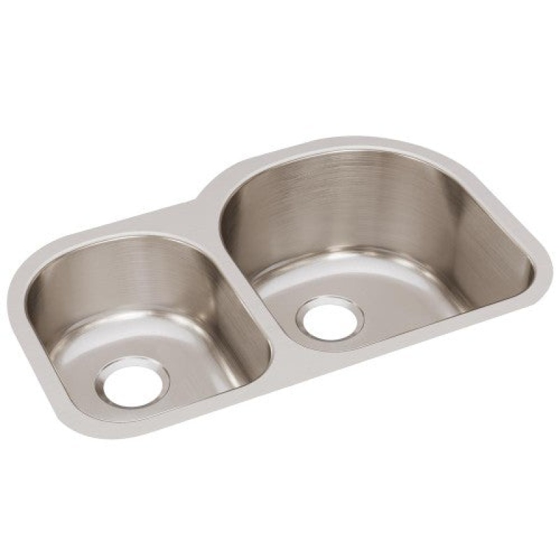 Eluh311910l Lustertone Iconix Stainless Steel Undermount Double Bowl Kitchen Sink - 31 1/4" X 20" X 10" - Stainless Steel