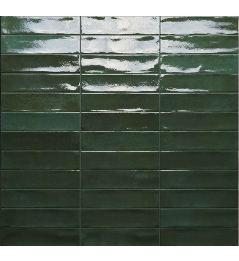 Marrakech Green Porcelain Tile - Glossy