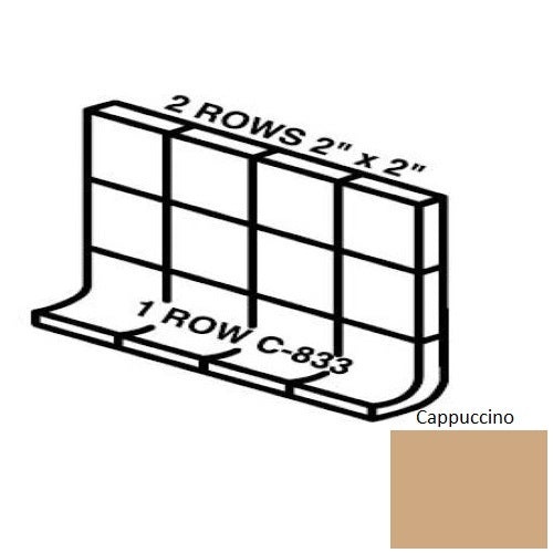 Unglazed Cappuccino Porcelain Wall Trim 6" x 12"