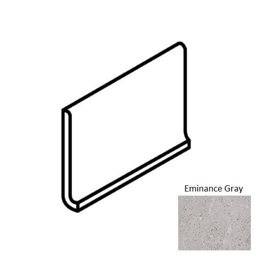 Dignitary Eminance Gray Porcelain Floor & Wall Trim - 6" X 12" Cove Base - Matte