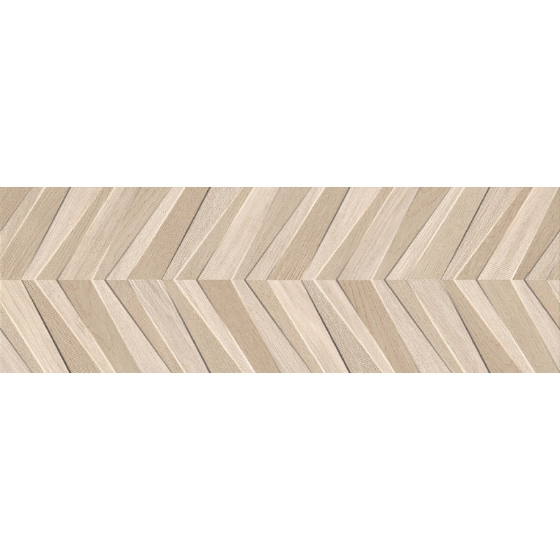 Zen Loire Chevron Light Ceramic Tile - Matte - 16" X 48"