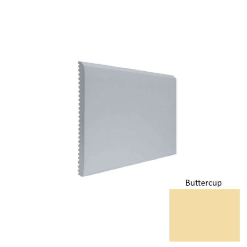 Contours #65 Vertical Buttercup Rubber Profiled Wall Base - Satin