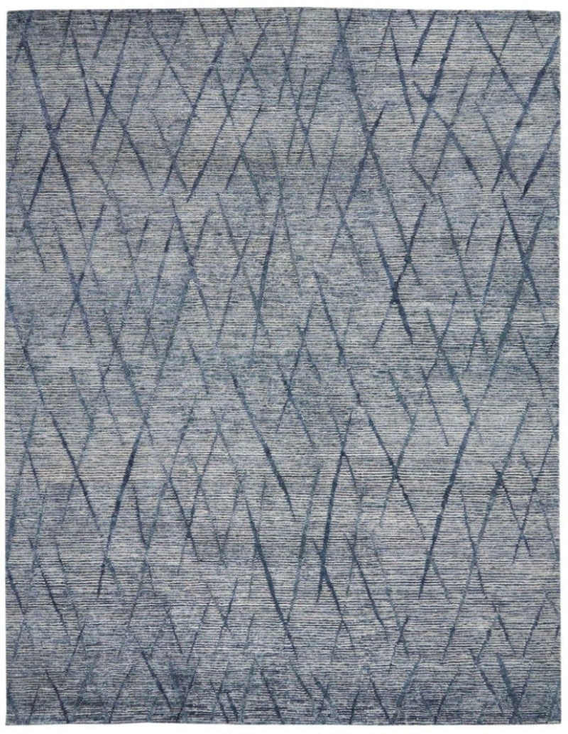 Ocean Indigo Ocp02 Wool Blend Contemporary Area Rug – 8 Ft X 10 Ft – Indigo
