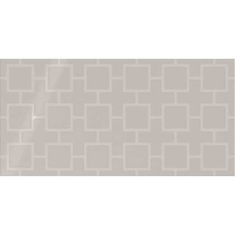 Showscape Soft Gray Square Lattice Pattern Ceramic Tile