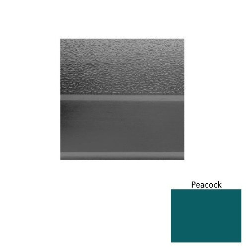 Solid 93 Peacock Textured Rubber (Sq) Stair Tread With Dupont Kevlar - Textured